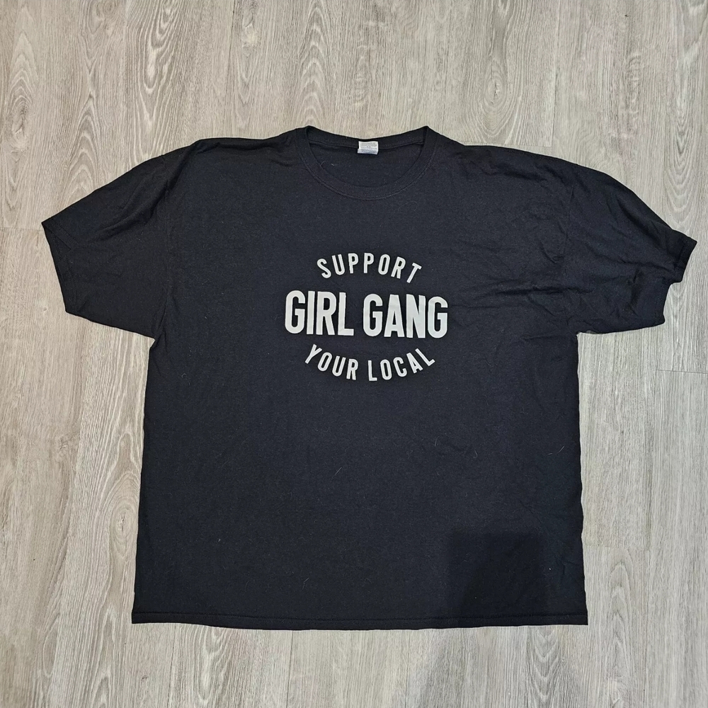 Support Girl Gang Black Tee